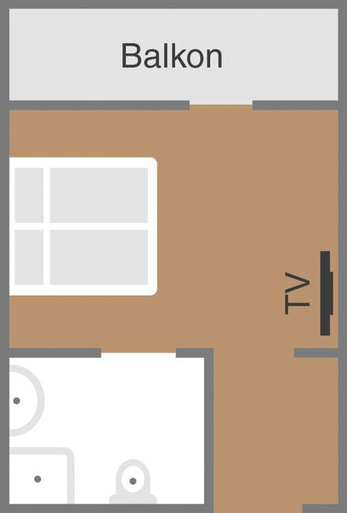Sketch double room Auszeit Schoenblick Velden