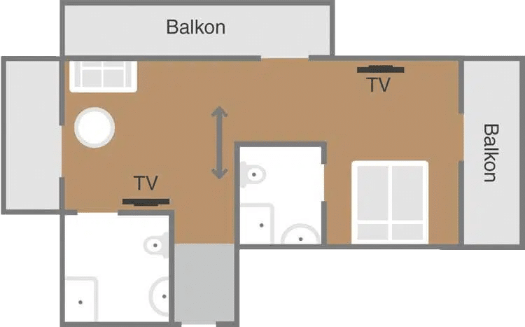 Raumplan - Familienzimmer Familiennest - Dei HotelSchönblick